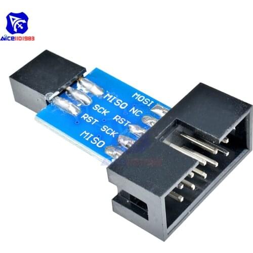 Diymore 5PCS/Lot 10Pin Convert to Standard 6 Pin Adapter Board for Arduino ATMEL STK500 AVRISP USBASP
