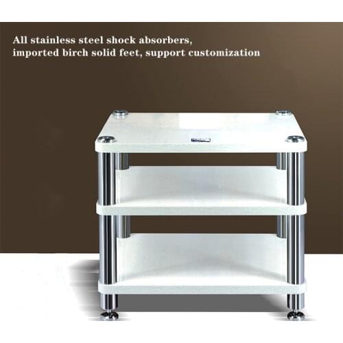DY-01 Stainless steel solid wood frame for audio, speaker, amplifier equipment, shock absorber nail tripod audio video fra