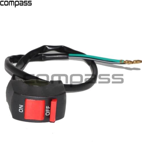 EAFC Universal Motorcycle Handlebar Flameout Switch ON OFF Button for Moto Motor ATV Bike DC12V/10A Black