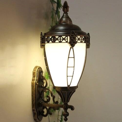 Europe Waterproof Outdoor Wall Lamp Courtyard Gateway Front Door Light E27 Decoration Lighting Fixtures Balcony Wall Sconce