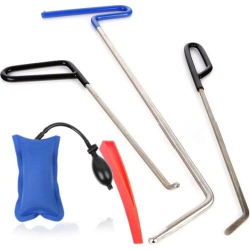 Paintless Dent Removal Tool Rods Kits with red Wedge for Car Hail Damage Dings Repair Professional tools blue pump wedge