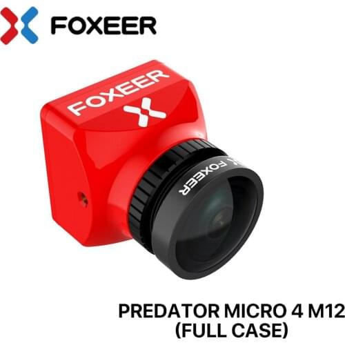 RC FPV Camera,Foxeer Micro Predator 4 Full Cased Camera M12/4ms Latency Super WDR 1000TVL CMOS 1.7mm Lens with OSD RC FPV Drone