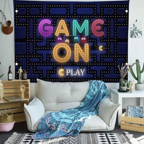 Simsant Classic Video Games Tapestry Super Mario Pirates Map Art Wall Hanging Tapestries for Living Room Bedroom Home Decor