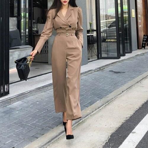 2 Piece Sets Womens Outfits Full Sleeve Short Blazer Tops and Long Belted Pants Set Elegant Office Ladies Chic Blazer Suits