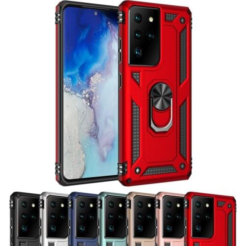 Magnetic Car Ring Holder Shockproof Case For Samsung Galaxy S21 Ultra s21 S30 Plus s30 S21 Plus s30 ultra Case Capa Funda