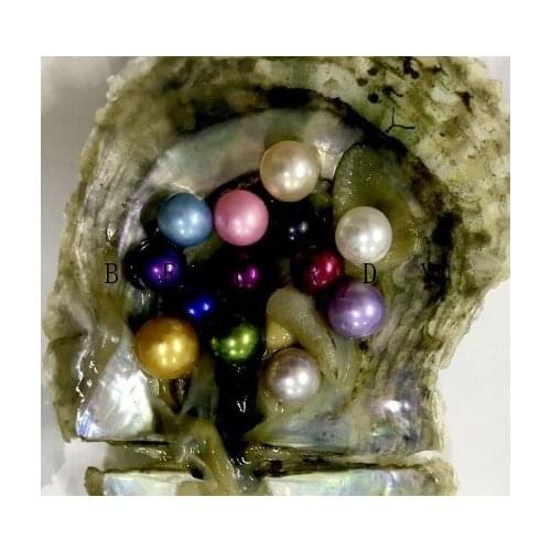 Fashion Trendy Loose Pearl Round Pearl 7-8MM AAAA Colorful Akoya Pearl Beads 100pcs/Lot Colored Akoya Oyster Loose Pearl Beads