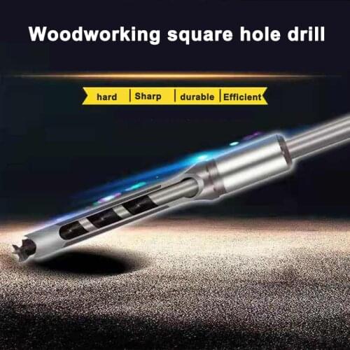 FINDAMAZE Woodworking Square Drill Bits Drill Core Set Auger Mortising Chisel Square Hole Saw For Woodworking Drilling Tools