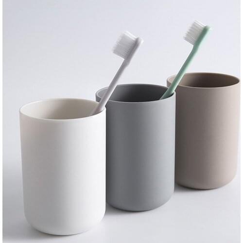 Bathroom Tumblers Plastic Mouthwash Cup Coffee Tea Water Mug Home Travel Solid Color Toothbrush Holder Cup Drinkware Tools