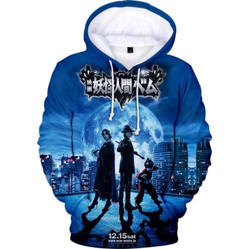 Hip Hop Popular Long Sleeve Hoodies Design 3D Autumn Pullover All-match Men/women Sweatshirts Yokai Ningen Bem The Movie Hoodies