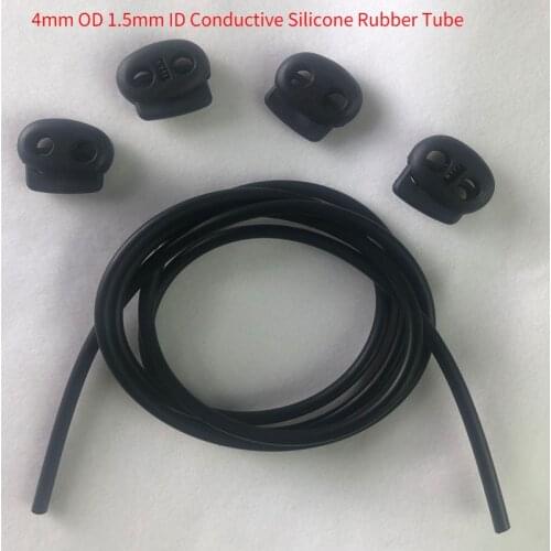 4mm OD 1.5mm ID Conductive Silicone Rubber Tube TENS / ESTIM / E-STIM Machine