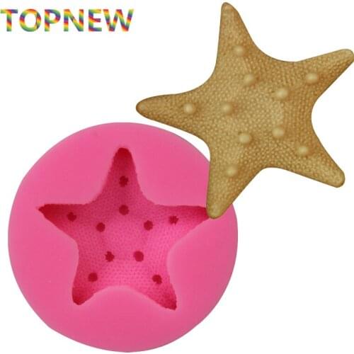 Starfish Pentagram Silicone Soap Mold Chocolate Fondant Cake Decoration Baking Tools