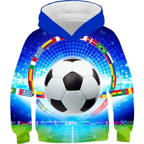 Football Boys 3d Print Hoodie Fashion Boy/girl/kids Long Sleeve Hoodies Sweatshirt Casual Fashion Football Boys Clothes 2021