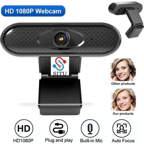 Webcam 1080P Auto Focus -in Microphone High-end Video Call Camera Computer Peripherals Web Camera Clip-on For PC Laptop