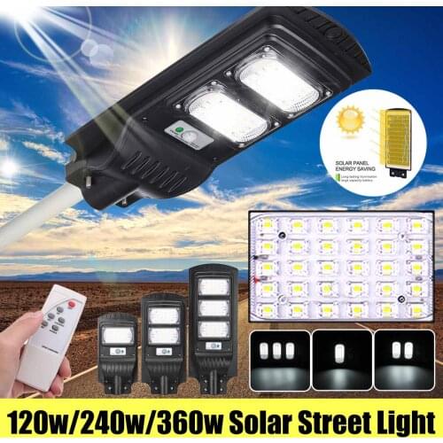 120W/240W/360W Waterproof Solar Wall Lamp Motion Sensor Lights for Entrance /Garden/Parking/Street Light/Garden Security Light
