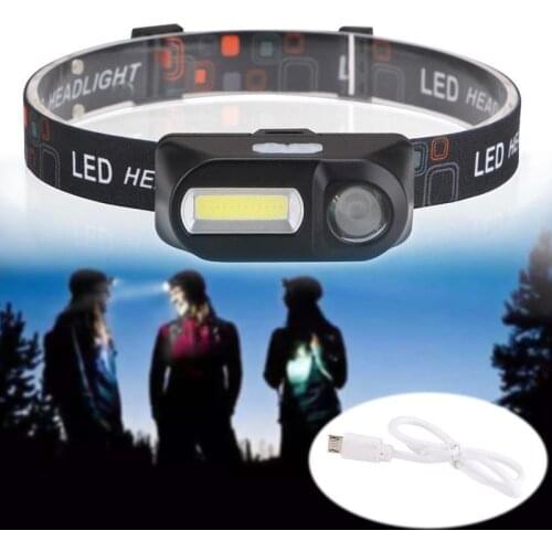 6 Modes Waterproof Portable COB LED Headlamp USB Rechargeable Camping Head lamp Head Light Torch Flashlight For Camping Fishing