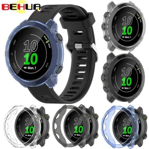 BEHUA Protective Case For Garmin Forerunner 55 Watch Cover For Forerunner 158 Protector Cases Soft TPU Bumper Smartwatch Shell