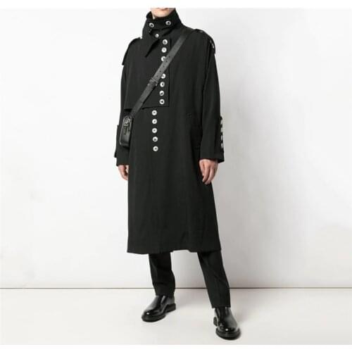 S-7XL!!Autumn winter new male loose windbreaker youth joker fashion long coat casual wool coat jacket