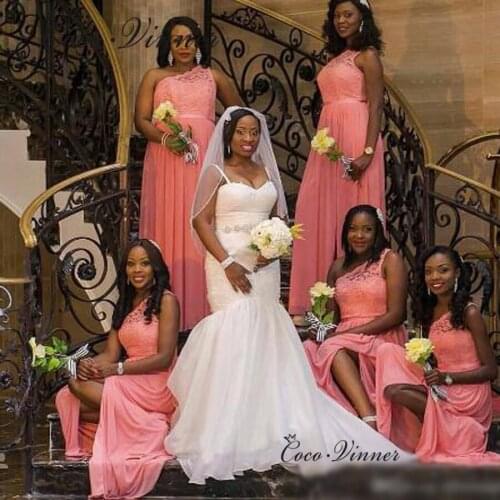 Spaghetti straps Pure White African Mermaid Wedding Dress Pleat Bride Dress Wedding Gown Plus Size Wedding Dress W0463