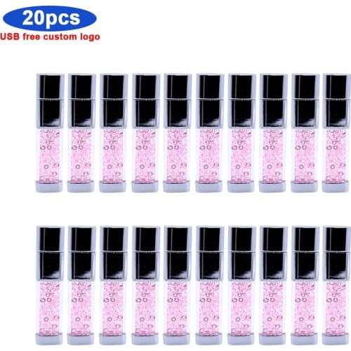 20pcs/lot custom logo usb flash drive 32gb 4gb 8gb 16gb pen driver usb memory stick cle 100% Real capacity usb 2.0 u-disk for pc