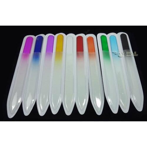 20X 5.5" CRYSTAL GLASS COLORED NAIL FILE UP TO 8 COLORS CHOICE NEW #NF014