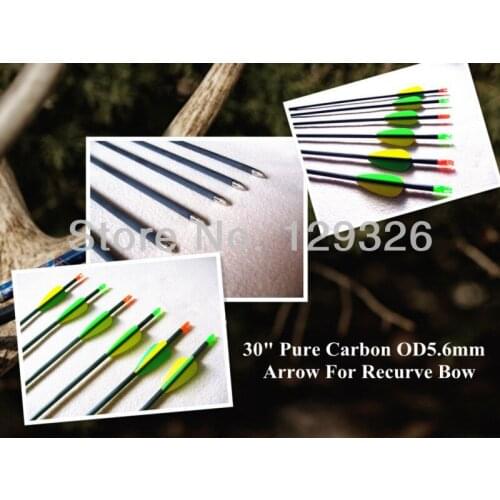 30" archery pure carbon arrow SP 700 practice arrow,target arrow for recurve & traditional bow,100pcs/lot