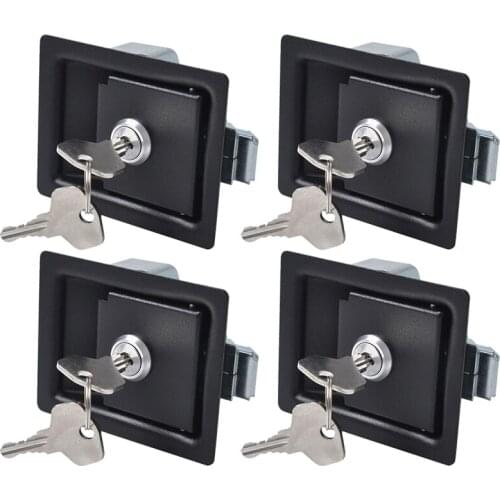 4PCS Trailer Tool Box Locks Door Paddle Handle Latch Anti-Theft Paddle Locks for RV Camper Truck Trailer