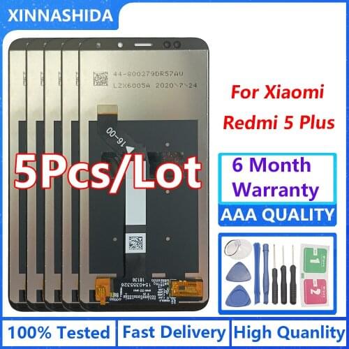 5pcs/lot For Xiaomi Redmi 5 Plus LCD Display Touch Screen Redmi5 Plus LCD Digitizer Replacement Repair Spare Parts