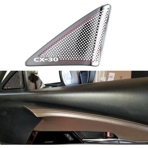 Car Front Column Speaker Cover A-Pillar o Box Decoration Sticker for CX-30 2020 2021