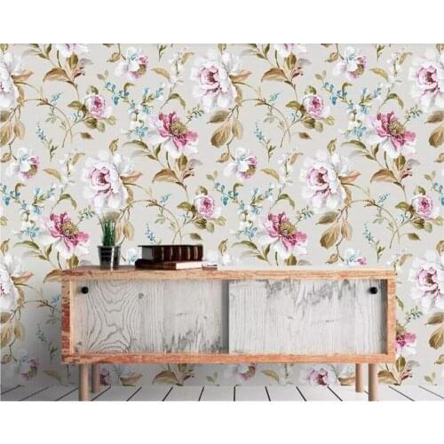 Beibehang papel de parede European retro hand-painted peony flower wallpaper mural background wall wallpaper hudas beauty papier