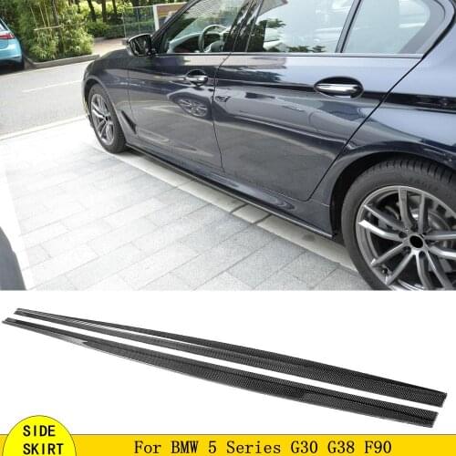 M5 Carbon Fiber Side Skirts For BMW 5 Series G30 G38 F90 Mudguard Door Aprons Bumper Protector Body Kit 2017-2020