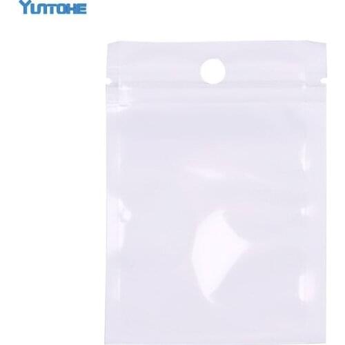 For phone case 16cm*24cm Clear+White Plastic Opp bag Retail Package bag Zip Lock Hang Hole 1000pcs/lot