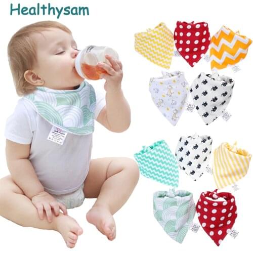 Baby Bib Soft Cotton Baby Drool Bibs Cute Triangle Scarf Comfortable Drooling and Teething Unisex Bibs Saliva Towel for Newborn