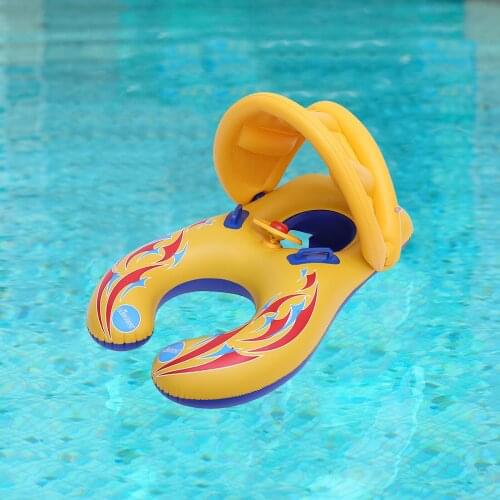 Baby Pool Float,Inflatable Baby Swimming Ring Baby Float for Swimming Pool with Safety Handle (Seat Boat,6-36 Month Infant)