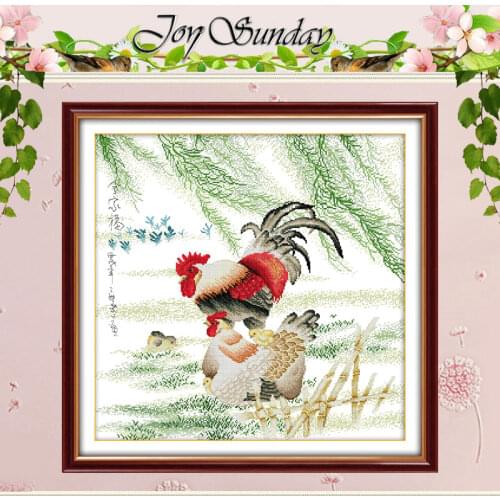 Chicken Family photos Counted Cross Stitch 11CT 14CT Cross Stitch animals Cross Stitch Kits for Embroidery Home Decor Needlework