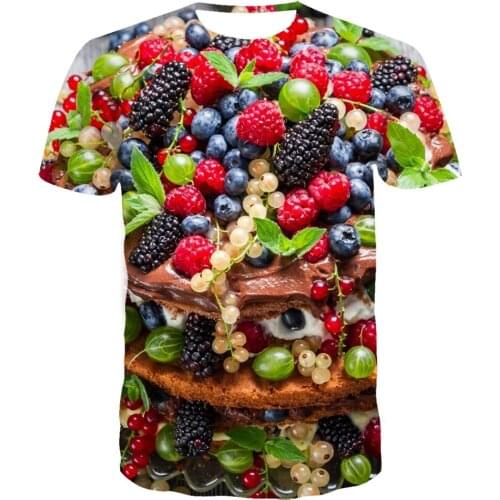New Fashion Cool High Quality T-shirt Men or Women Hot 3d Print watermelon grape fruit Tshirt Short-sleeved Shirt Top Tees