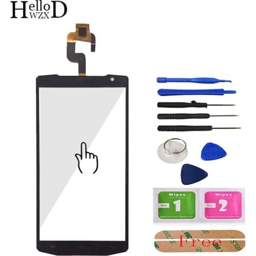 HelloWZXD 5.5'' For Oukitel K10000 Touch Screen Glass Front Glass Digitizer Panel Lens Sensor Flex Cable Tools + Adhesive Gift