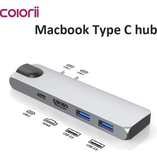 Ethernet docking station USB C Splitter for Mac Book Thunderbolt 3 Docking Station Dual Type C macbook air 2020
