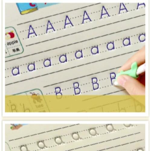 4 Books Learning Numbers In English Painting Practice Art Book Baby Copybook For Calligraphy Writing Kids English Lettering Toy