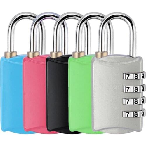 4 Dial Digit Password Lock Combination Suitcase Luggage Metal Code Password Locks Padlock Travel Safe Anti-Theft Locker Lock