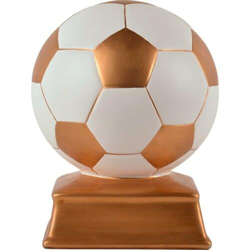 Creative football modeling resin sculpture Sports spirit football trophy sculpture desktop decoration