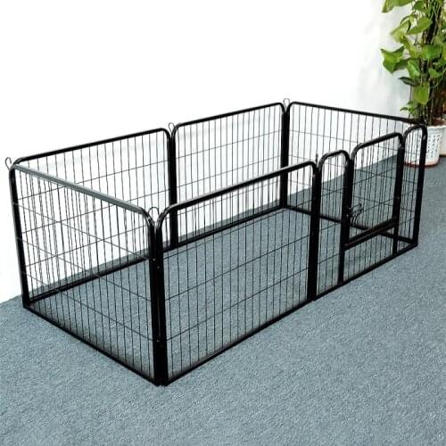 Pet Playpen Iron Fence Collapsible Puppy Kennel House Exercise Security Gate Dogs Supplies Cat Crate Rabbits Guinea Pig Cage HWC