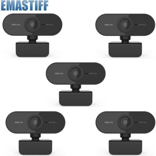 HD 1080P Webcam Mini Computer PC WebCamera with Microphone Rotatable Cameras for Live Broadcast Video Calling Conference Work