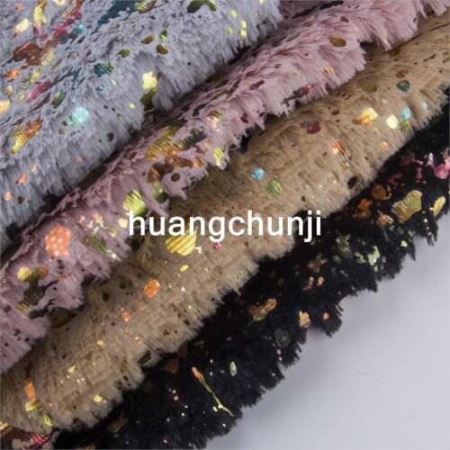 2019 new fashion magic color hot gold plush clothing home textile cushion shoes scarves fabric faux fur fabric 160*180cm/pcs