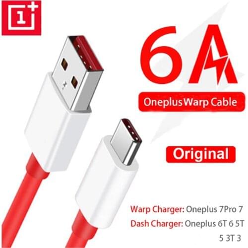 Original for Oneplus Nord Warp Charge Type-C Cable Dash 6A Fast Charge for One 8 7 Pro t 7 6t 6 5t 5 3t 3 Warp Charger
