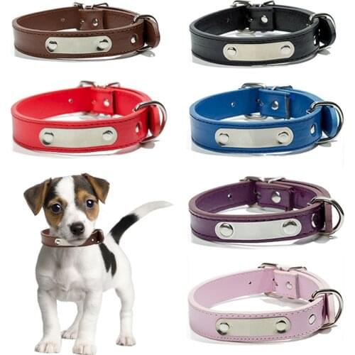 Dog Collar Leather Halsband Hond Coleira Para Cachorro Collares Perro Accesoires Chien Service Dog Collare Cane Kopek Aksesuar