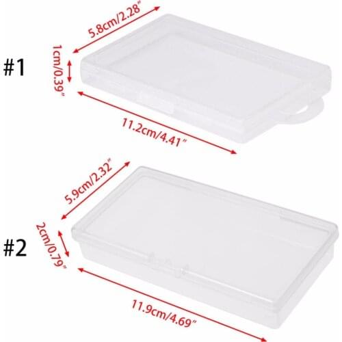Rectangular Plastic Transparent Clear Storage Box Jewelry Container Case Organizer