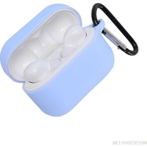 Anti-fingerprint Dust-proof Protective Cover Silicone Case with Carabiner for Honor Earbuds X1 TWS Wireless Earphone D14 20