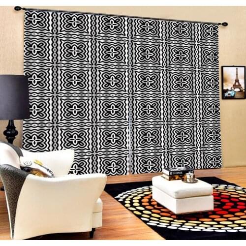 Luxury Blackout 3D Window Curtains For Living Room Bedroom Customized size Blackout curtain