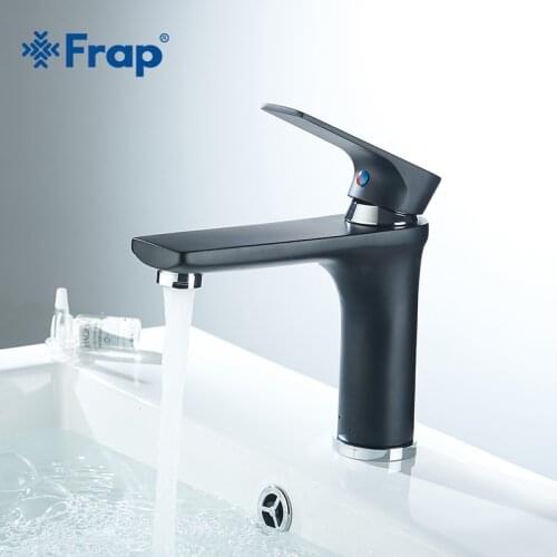 Frap Single Handle Bathroom Basin Faucets Cold & Hot Mixer Basin Sink Tap Black Water Kitchen Faucet Bathroom Accessories Y10109