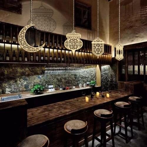 Ramadan Kareem Decoration Wooden Craft Hanging Pendant Supplies Islamic For Home Eid Party Muslim Al-Adha Mubarak Eid Gift I8R6